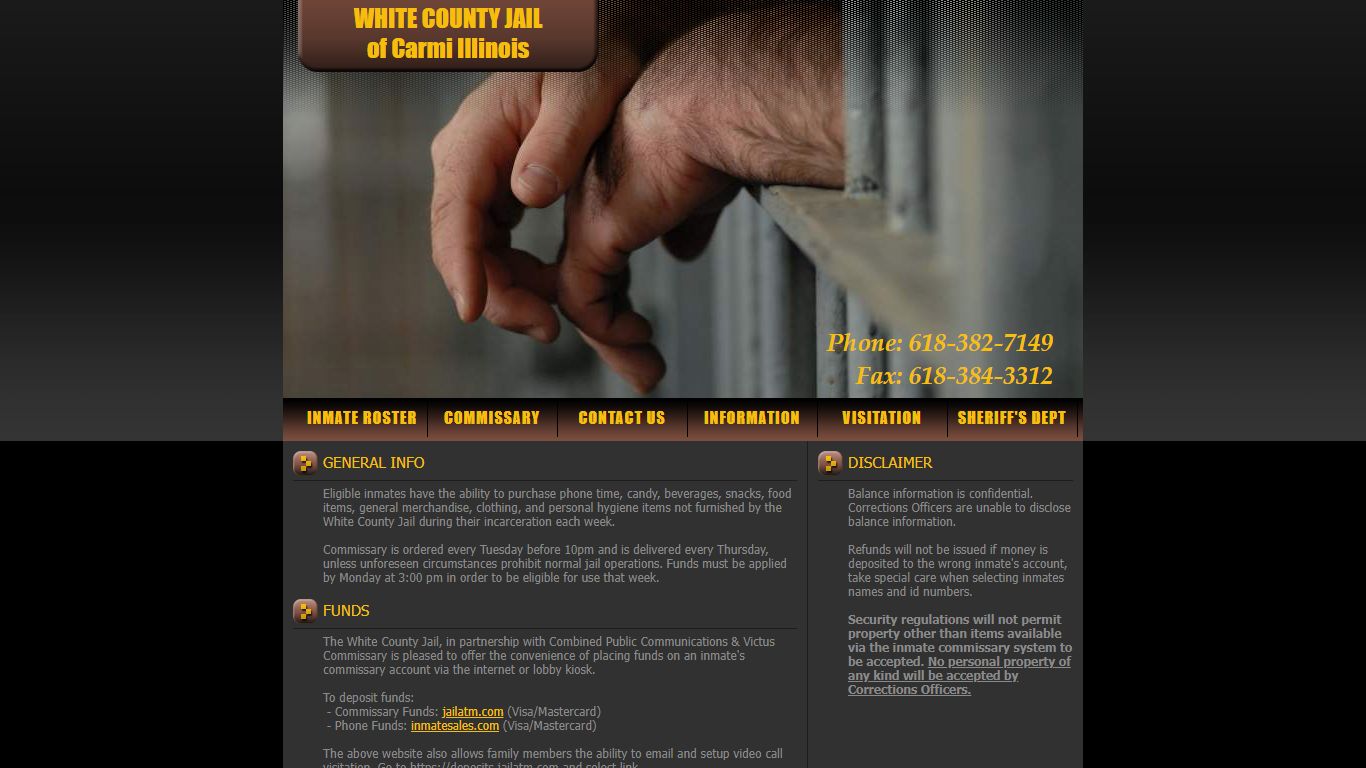 White County Jail | Commissary